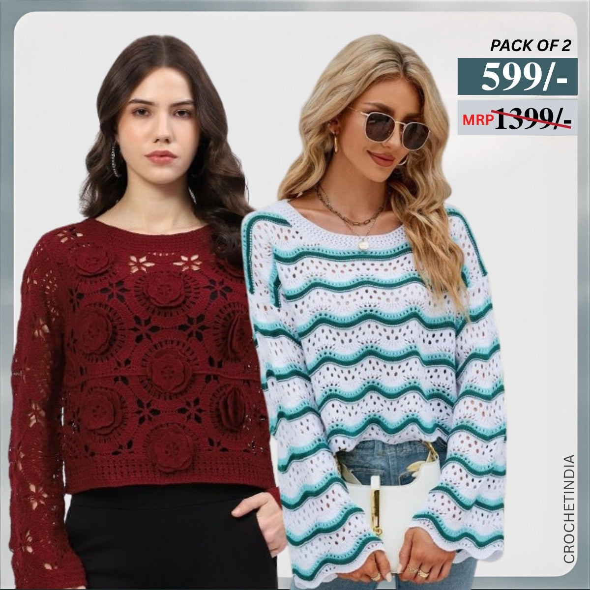 Combo Crochet Tops: Perfect for Winter Warmth & Summer Breeze|CC-05