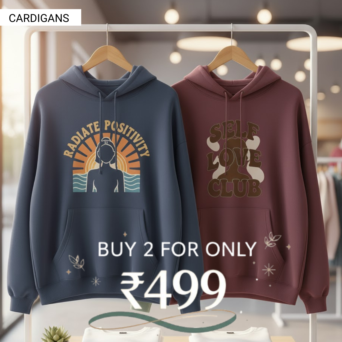 Combo of 2 Women's Cozy Hoodies | Stylish Winter Pack | CH-09