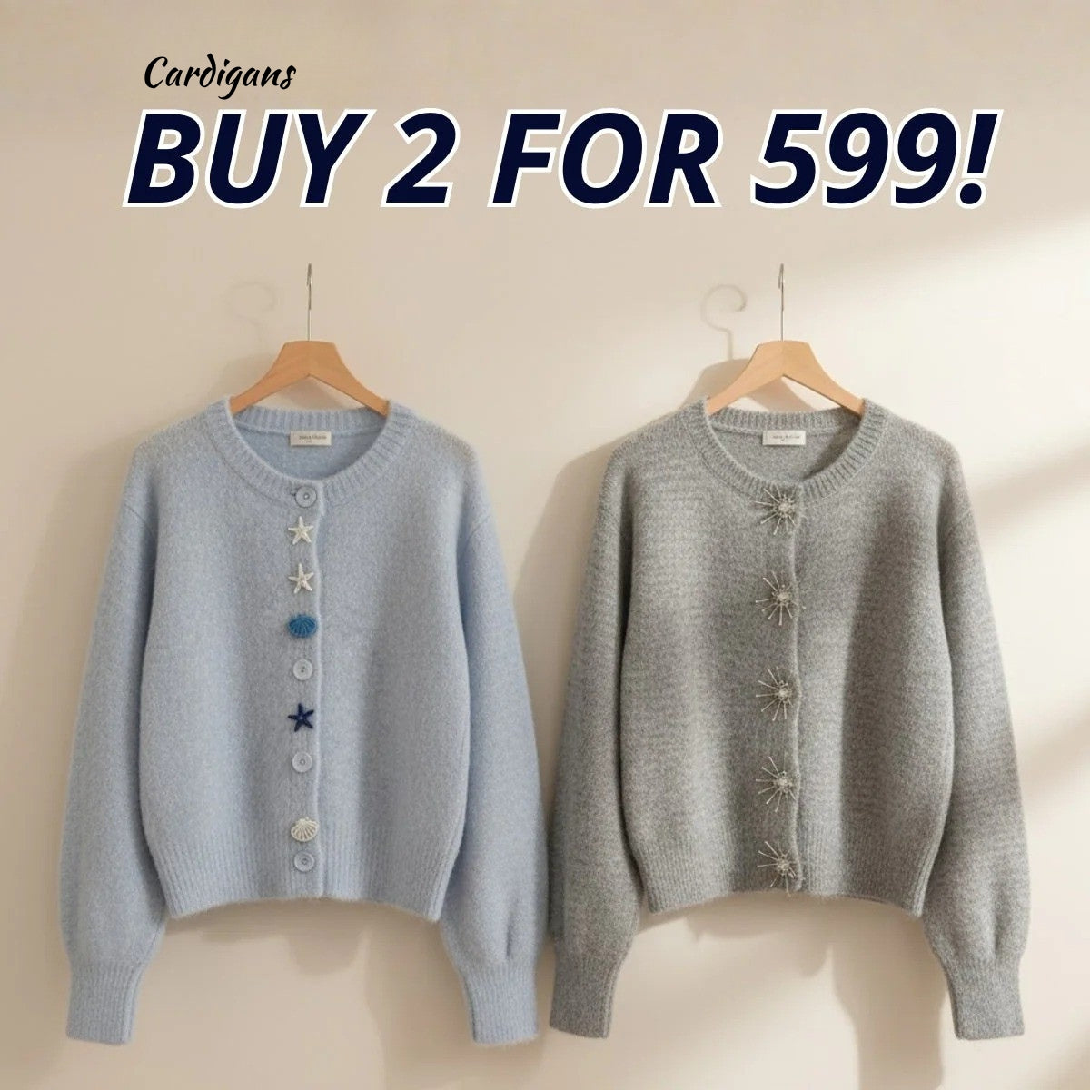 Premium 2 Pack Cardigan Set – Lightweight Warmth for Winter Days |WI-011