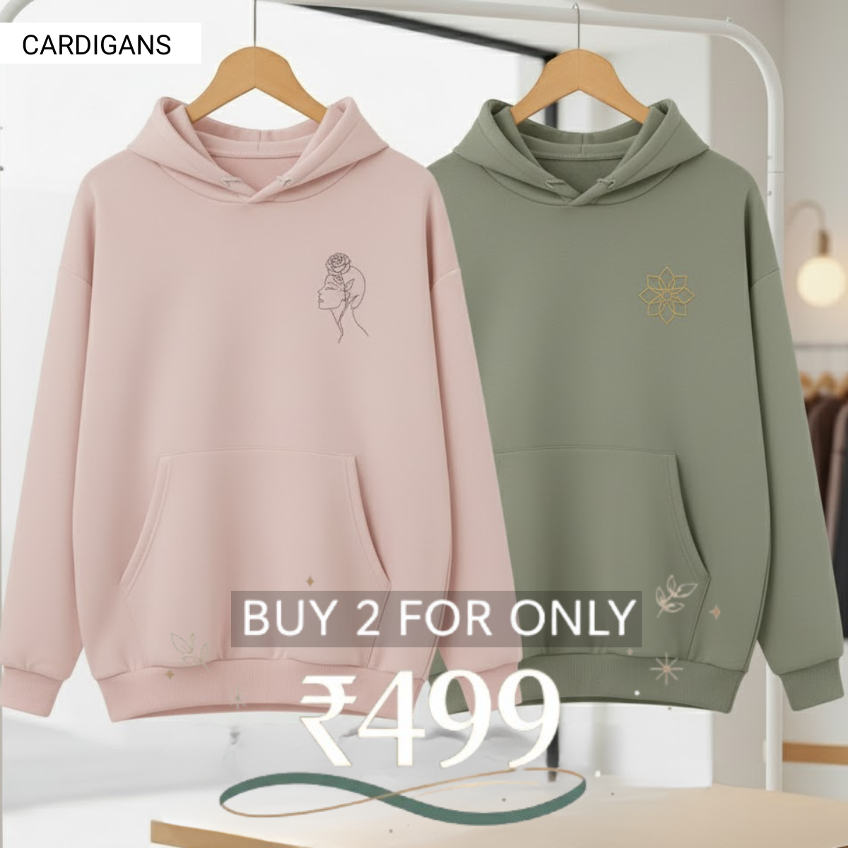 Combo of 2 Women's Cozy Hoodies | Stylish Winter Pack | CH-04