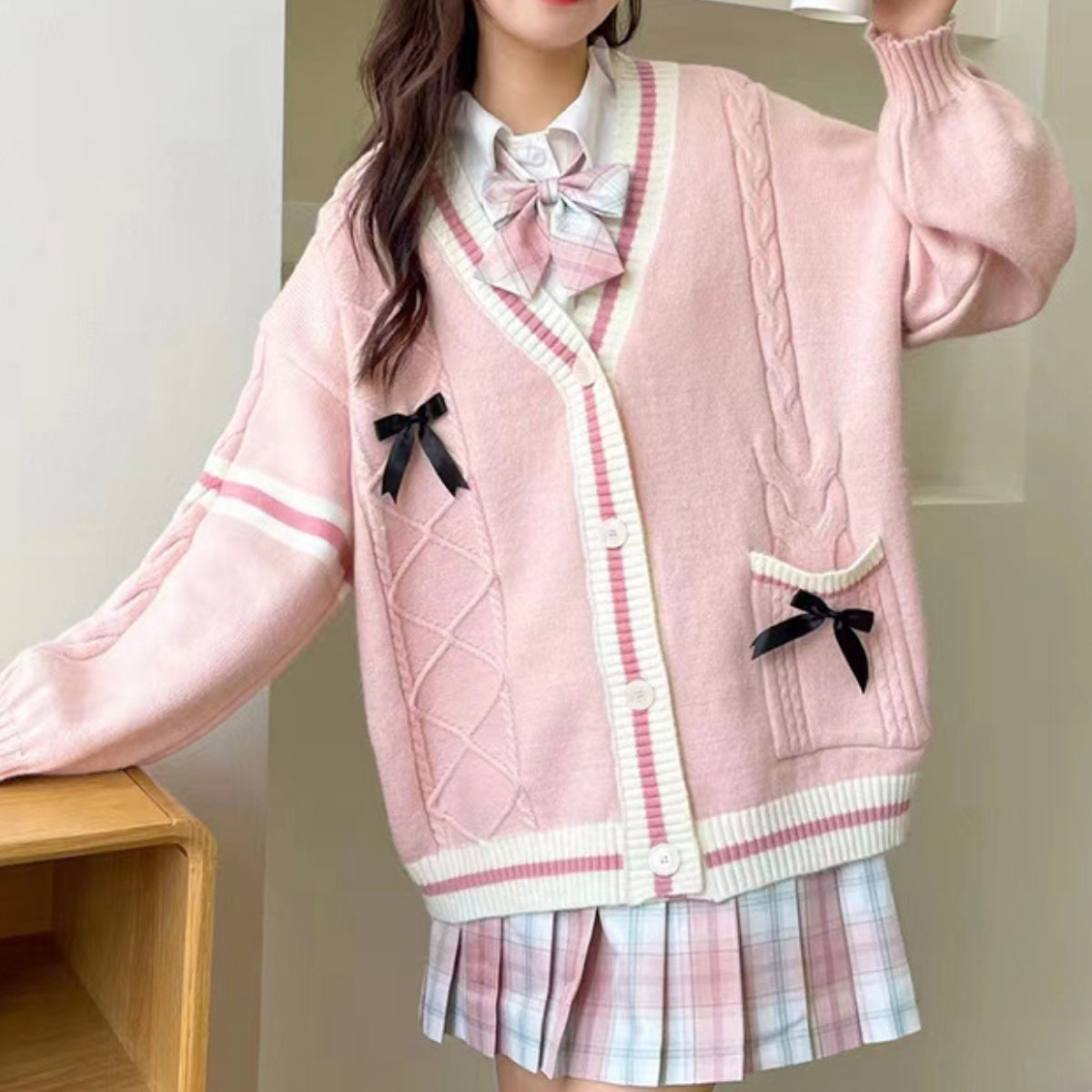 Pink With Beautiful Embroidery Winter Wear Cardigan Best Selling