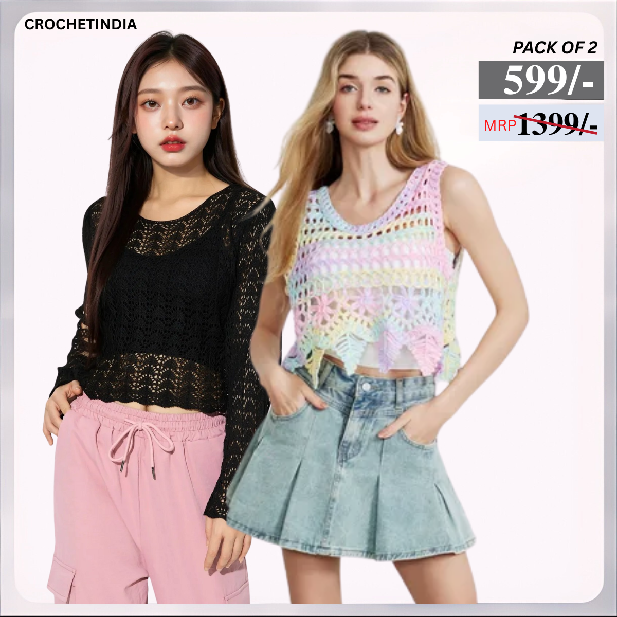 Combo Crochet Tops: Perfect for Winter Warmth & Summer Breeze|CC-11