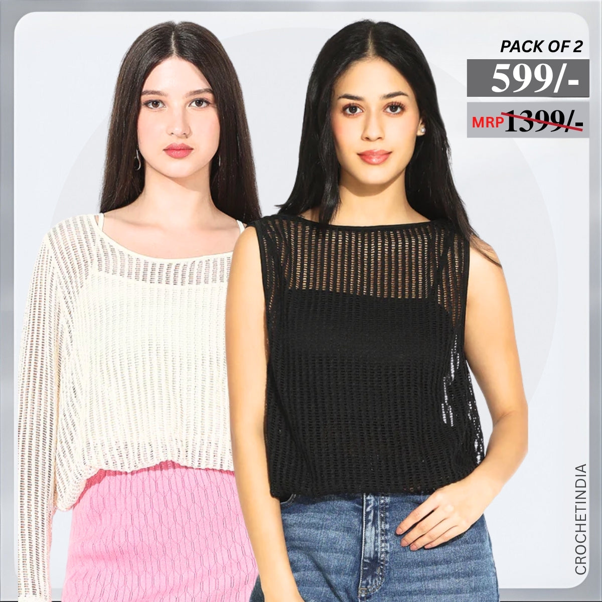 Combo Crochet Tops: Perfect for Winter Warmth & Summer Breeze|CC-01
