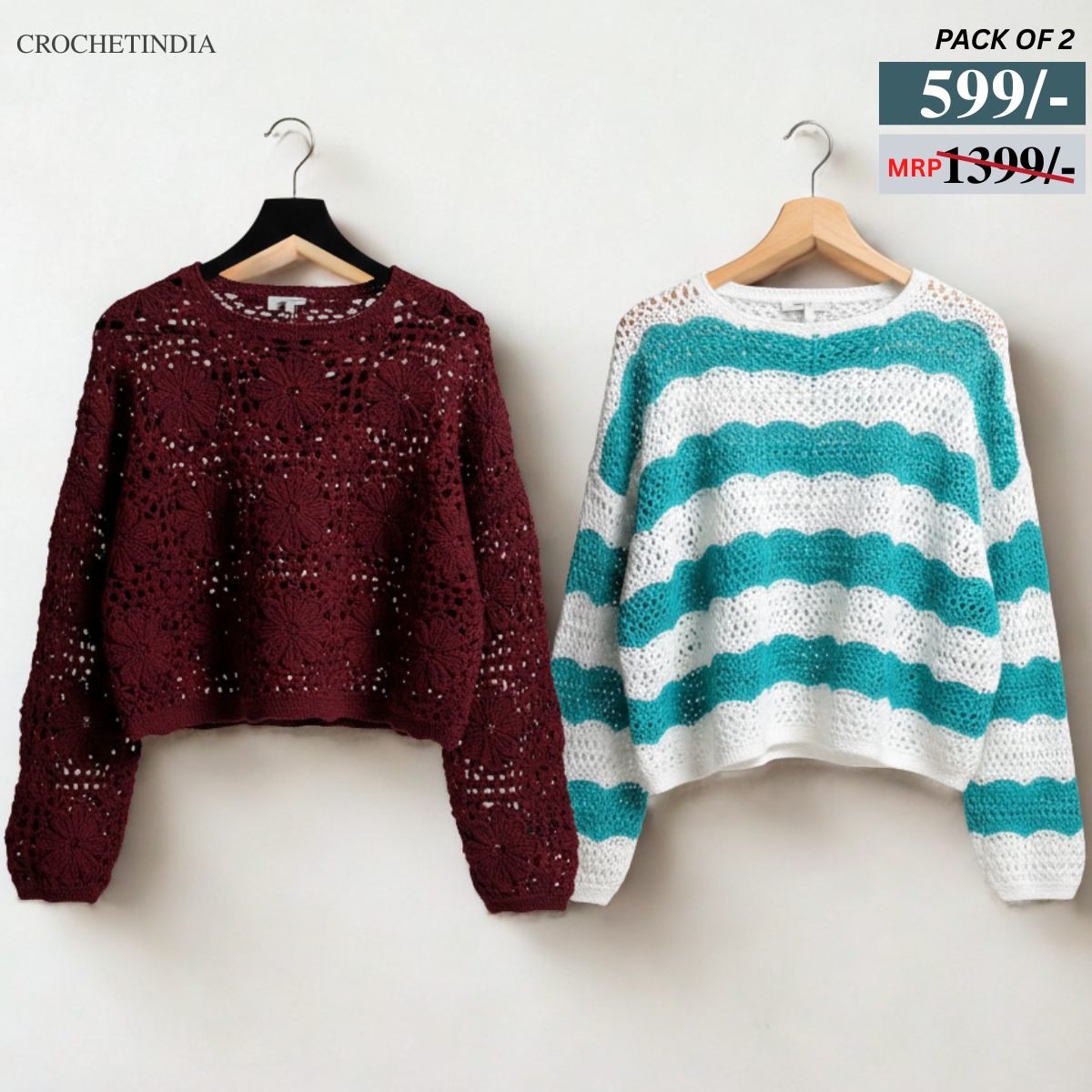 Combo Crochet Tops: Perfect for Winter Warmth & Summer |CC-10