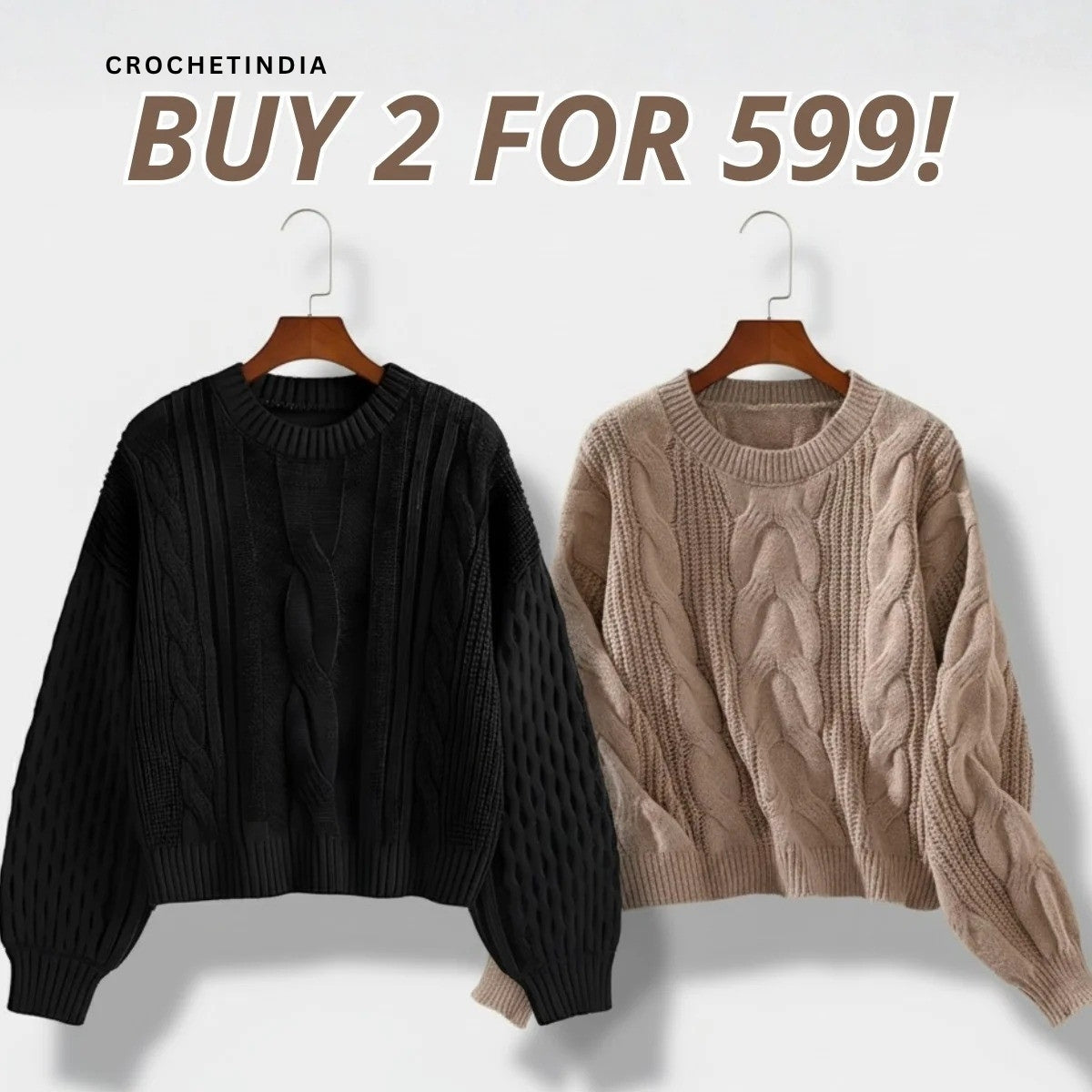 Pack of 2 Cozy Pullovers Sweaters – Soft & Stylish Winter Wear|SP-05