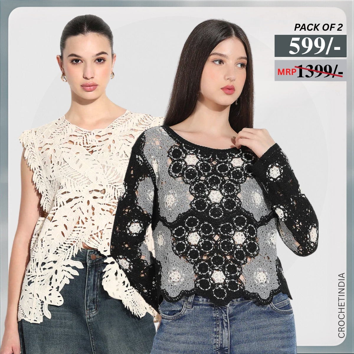 Combo Crochet Tops: Perfect for Winter Warmth & Summer Breeze|CC-02
