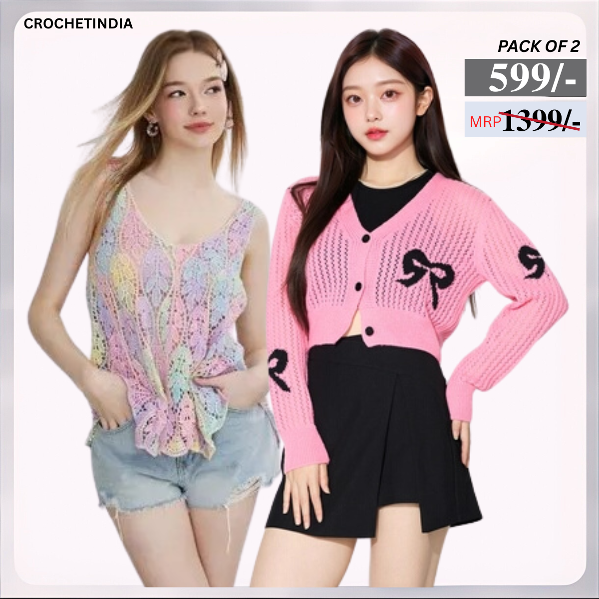 Combo Crochet Tops: Perfect for Winter Warmth & Summer Breeze|CC-12