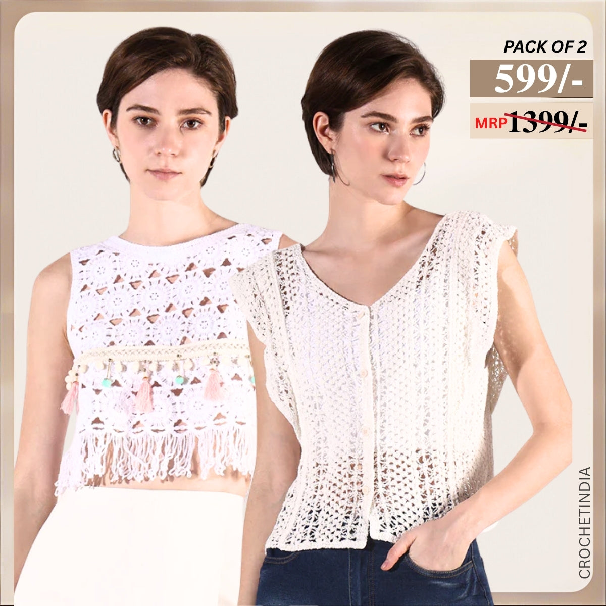 Combo Crochet Tops: Perfect for Winter Warmth & Summer Breeze|CC-03