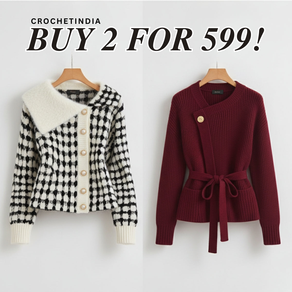 Winter Ready Combo Cardigan Duo | Lightweight Comfort |C0-03