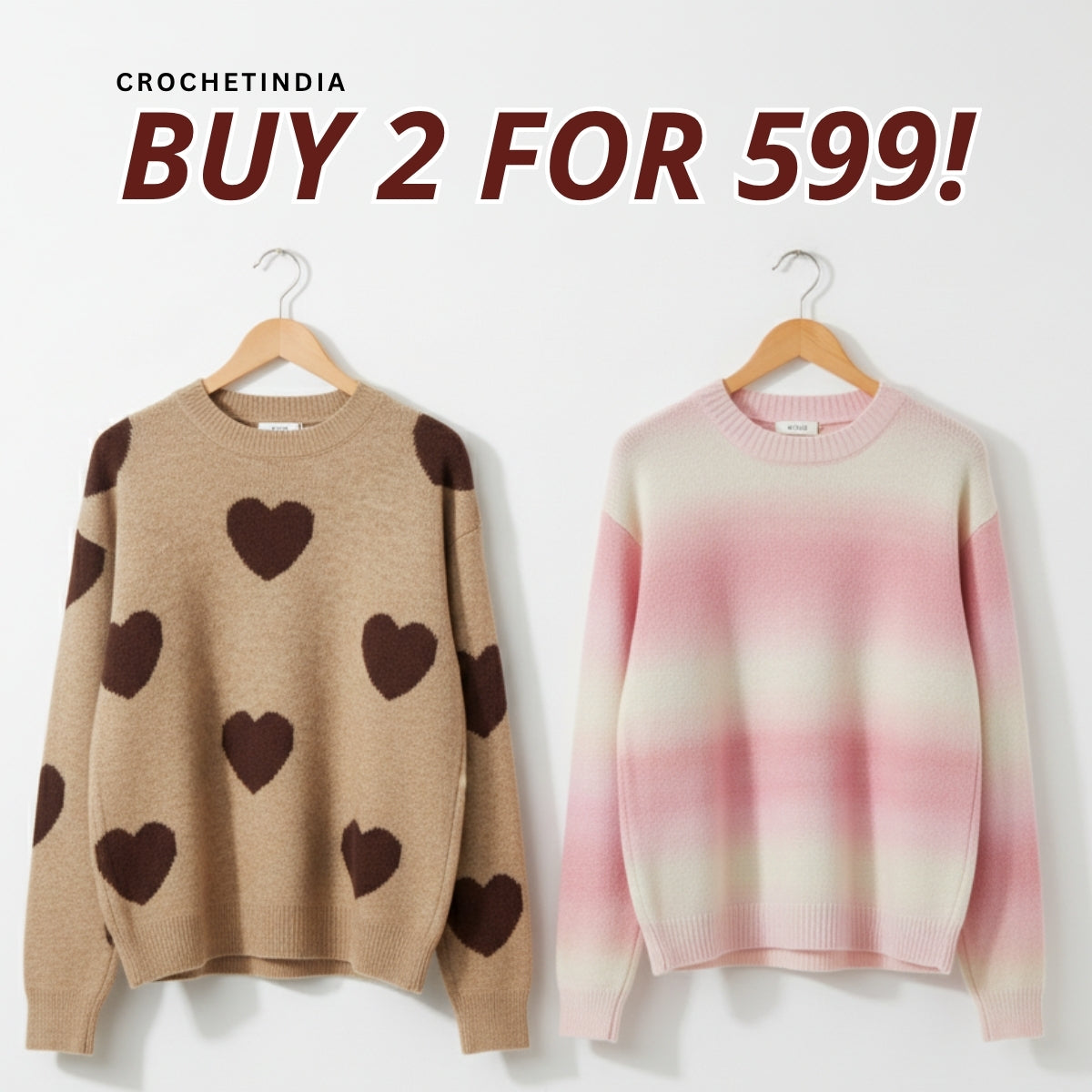 Pack of 2 Cozy Pullovers Sweaters – Soft & Stylish Winter Wear|SP-07