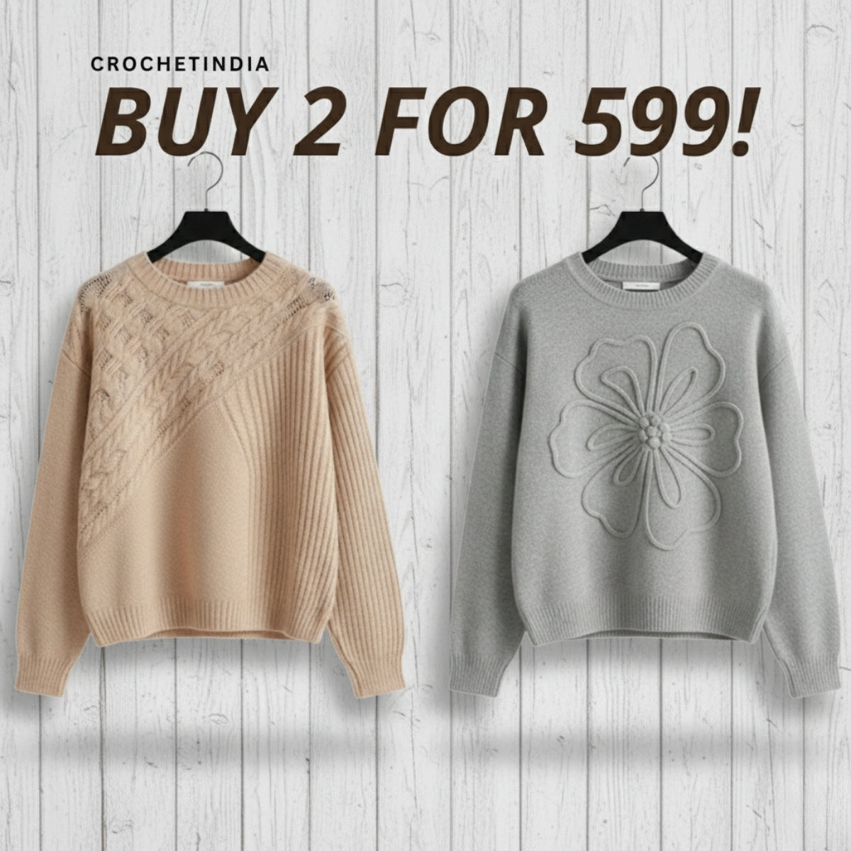 Pack of 2 Cozy Pullovers Sweaters – Soft & Stylish Winter Wear|SP-10