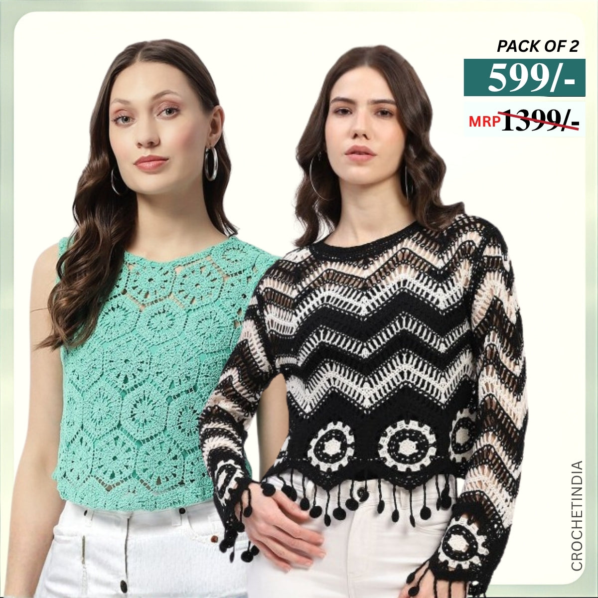 Combo Crochet Tops: Perfect for Winter Warmth & Summer Breeze|CC-06