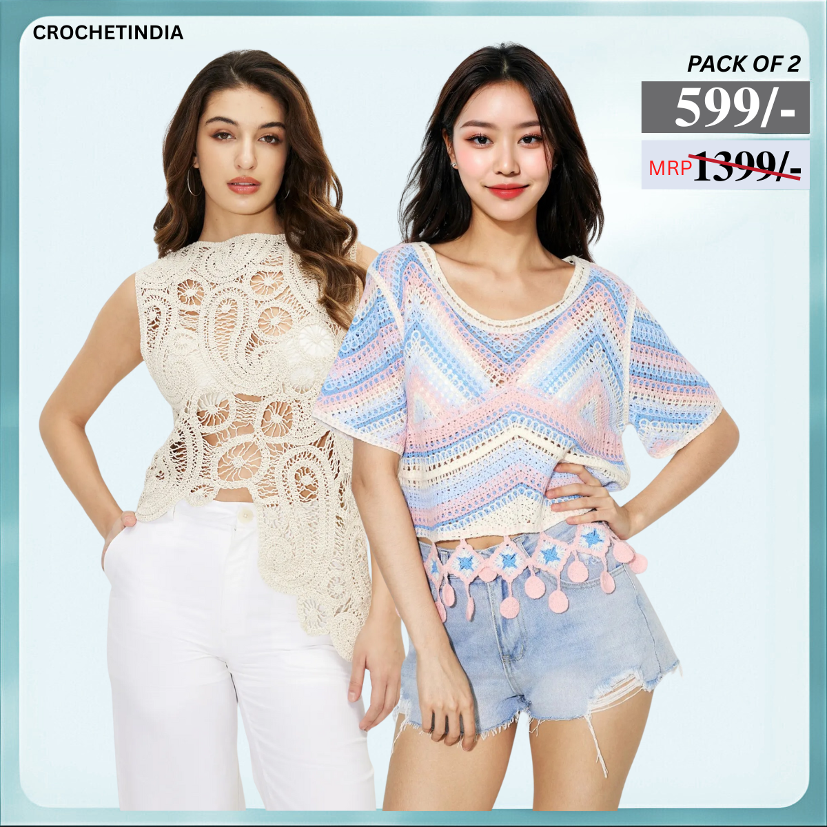 Combo Crochet Tops: Perfect for Winter Warmth & Summer Breeze|CC-15