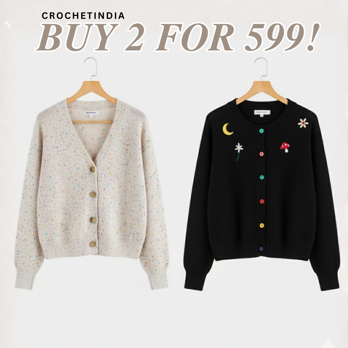 Winter Ready Combo Cardigan Duo | Lightweight Comfort |C0-08
