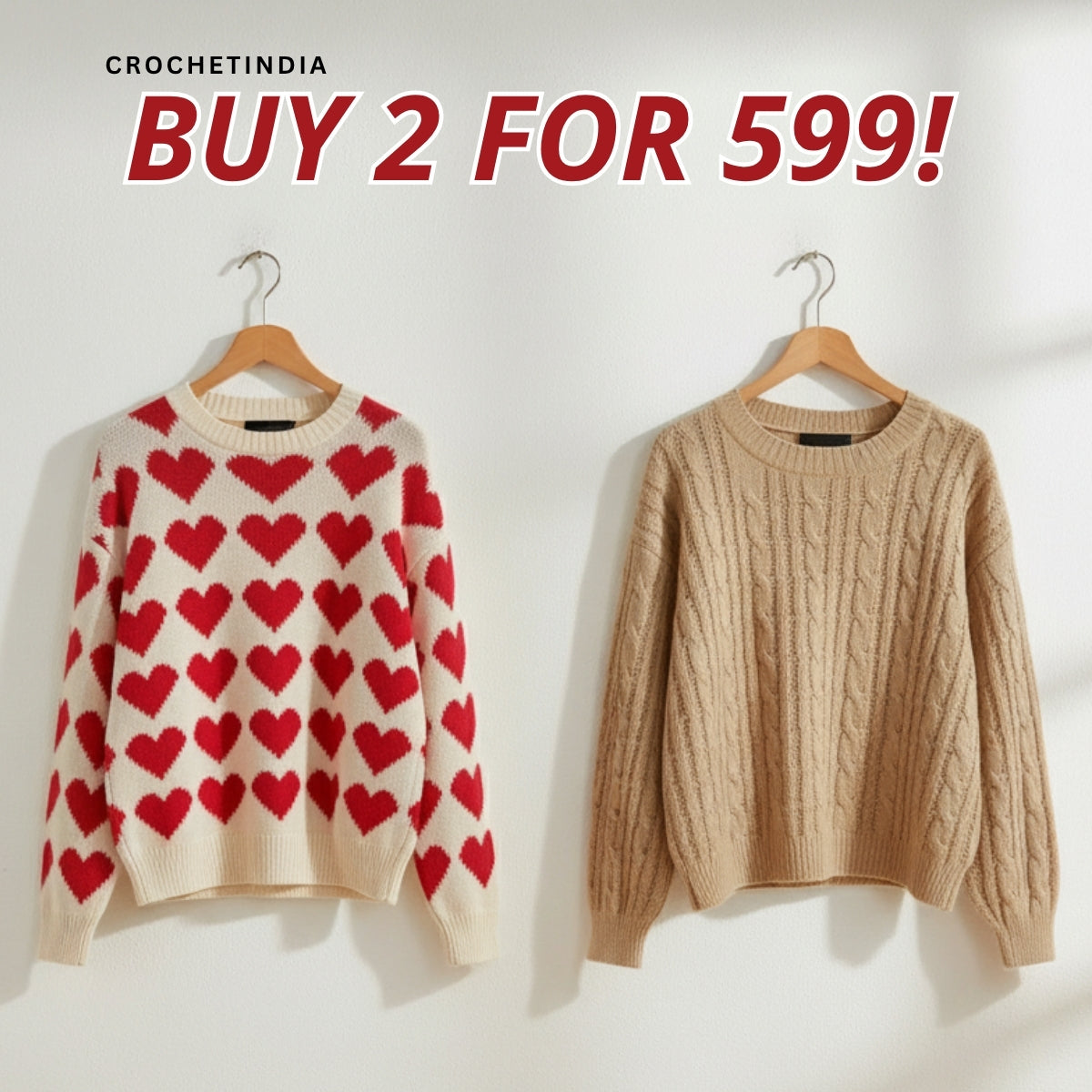 Pack of 2 Cozy Pullovers Sweaters – Soft & Stylish Winter Wear|SP-06