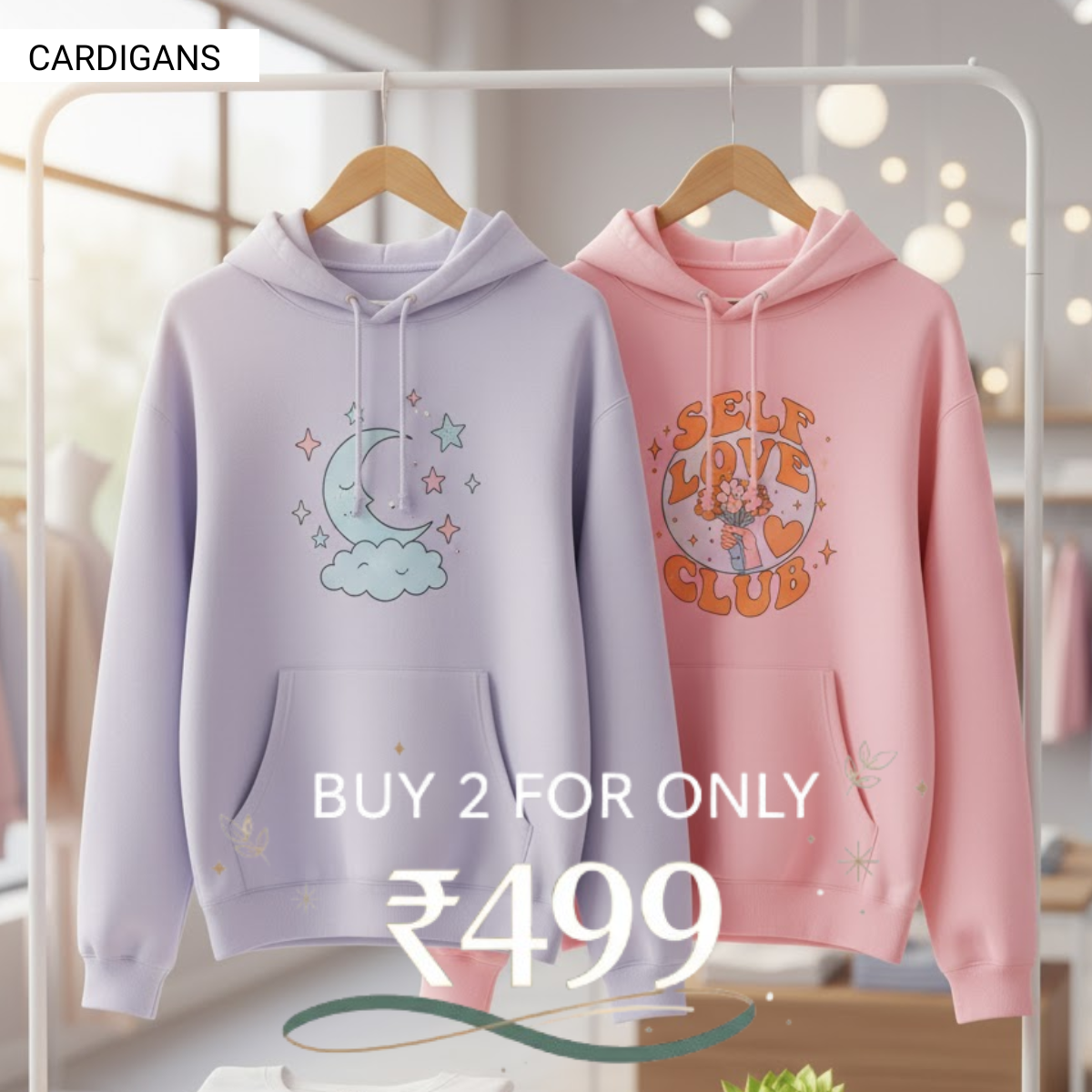 Combo of 2 Women's Cozy Hoodies | Stylish Winter Pack | CH-03