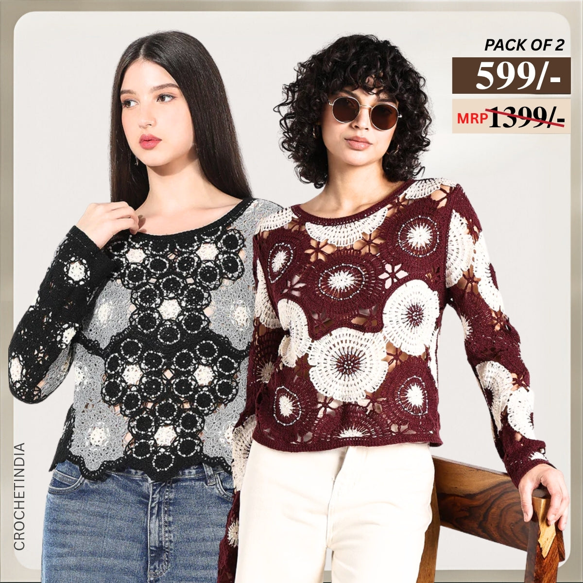 Combo Crochet Tops: Perfect for Winter Warmth & Summer Breeze|CC-08