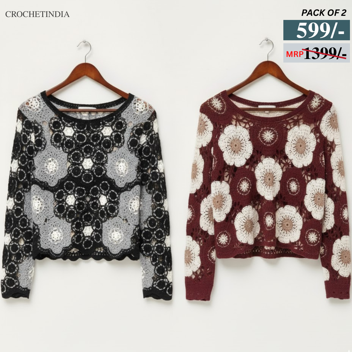 Combo Crochet Tops: Perfect for Winter Warmth & Summer |CC-06