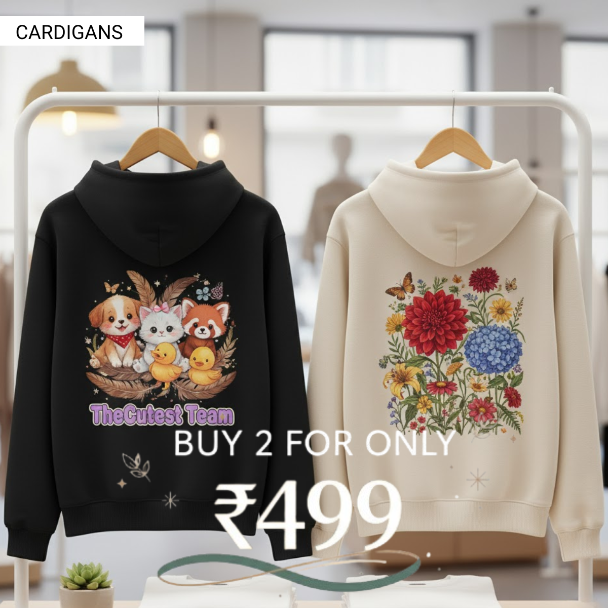 Combo of 2 Women's Cozy Hoodies | Stylish Winter Pack | CH-12