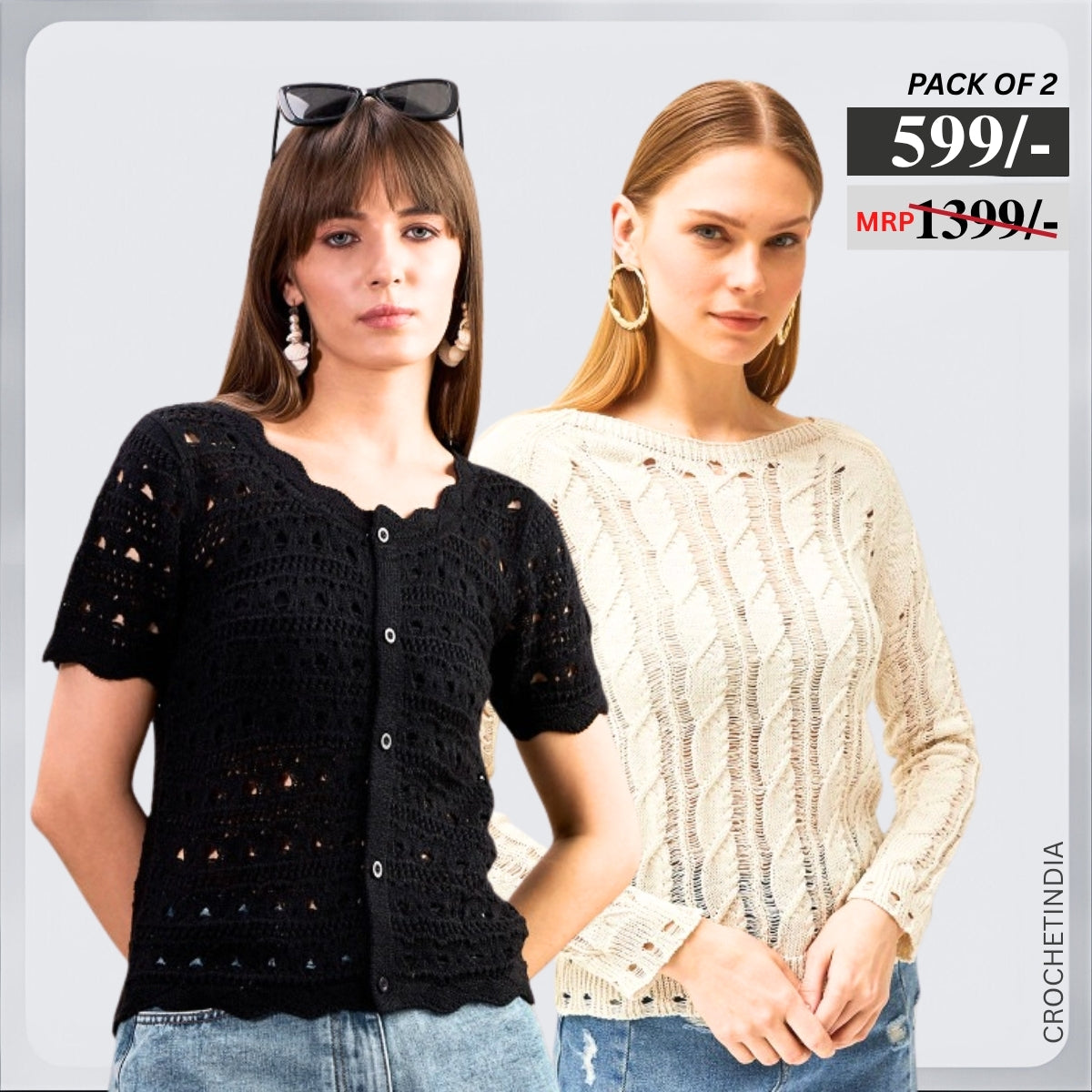 Combo Crochet Tops: Perfect for Winter Warmth & Summer Breeze|CC-09