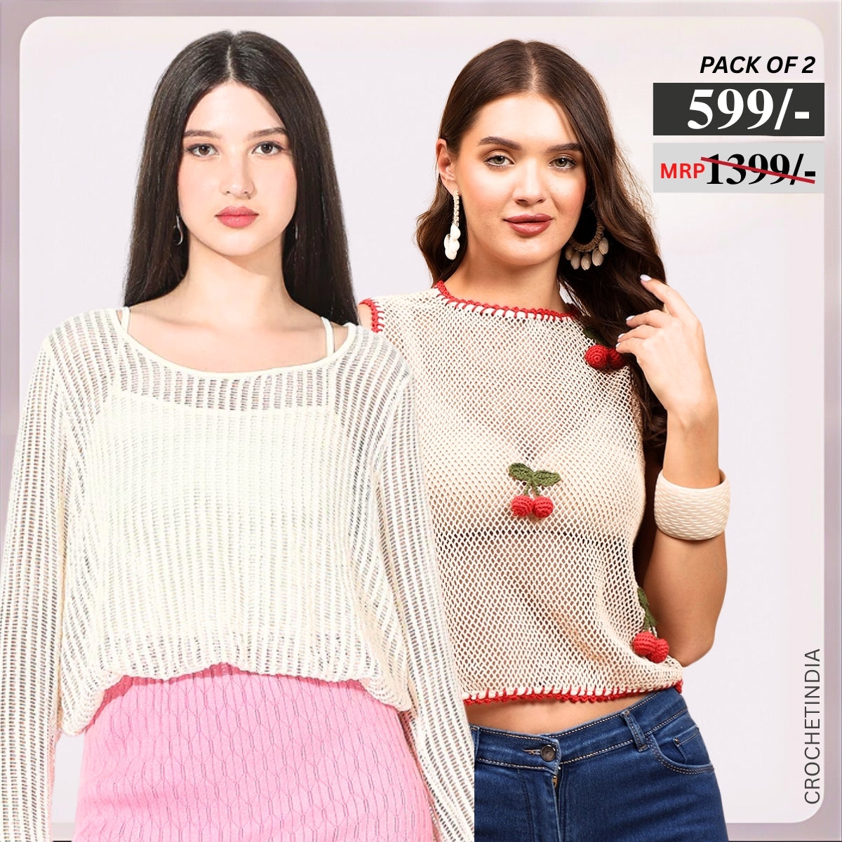 Combo Crochet Tops: Perfect for Winter Warmth & Summer Breeze|CC-10