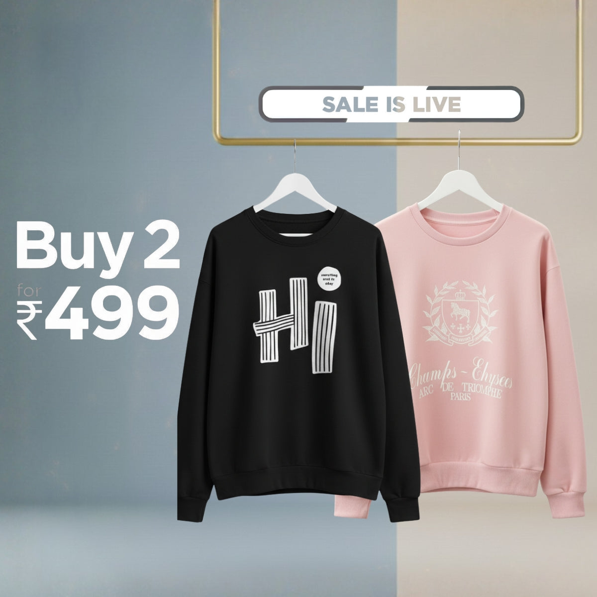 Combo of 2 Women's Cozy Sweatshirts | Stylish Winter Pack | SS-03