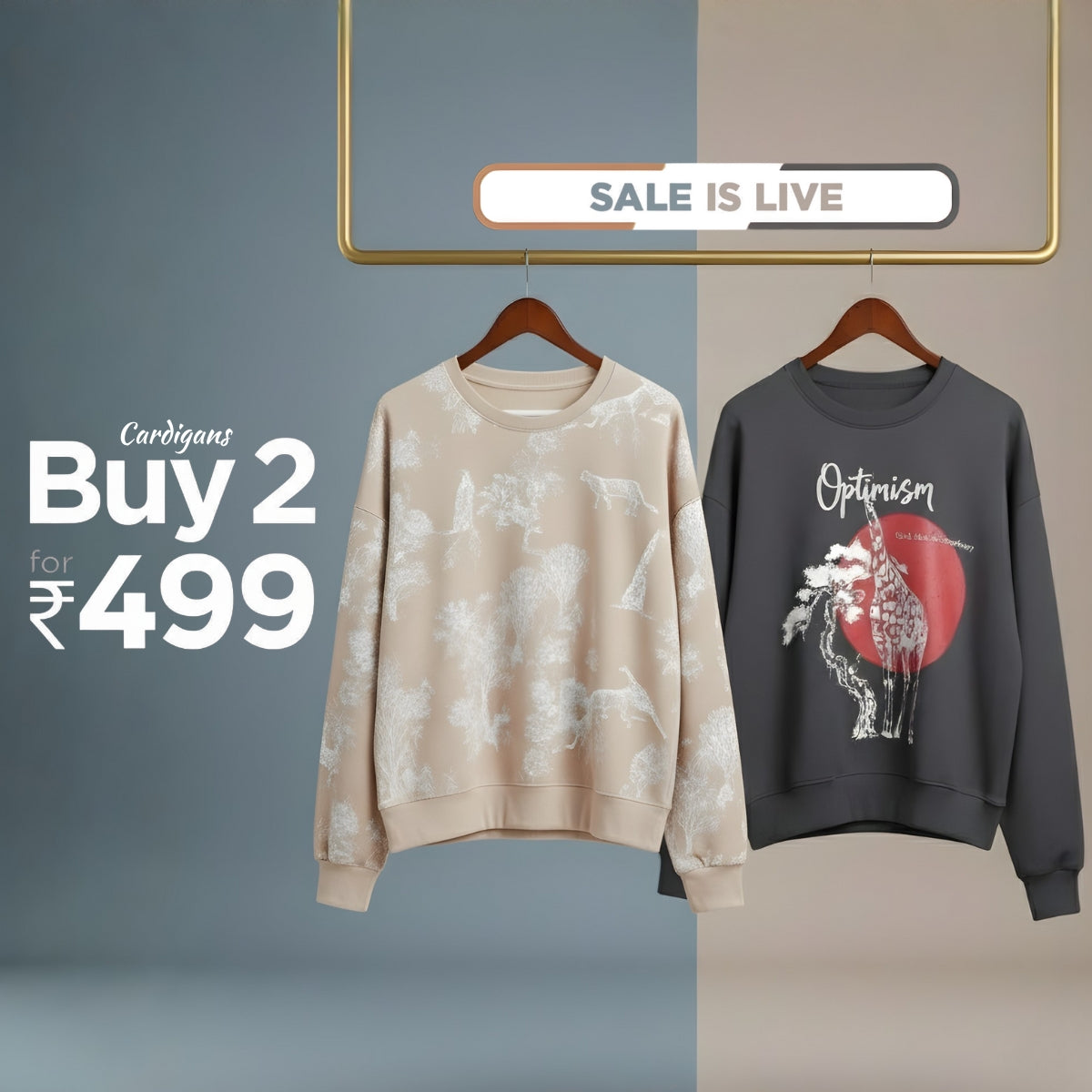 Combo of 2 Women's Cozy Sweatshirts | Stylish Winter Pack | SS-05