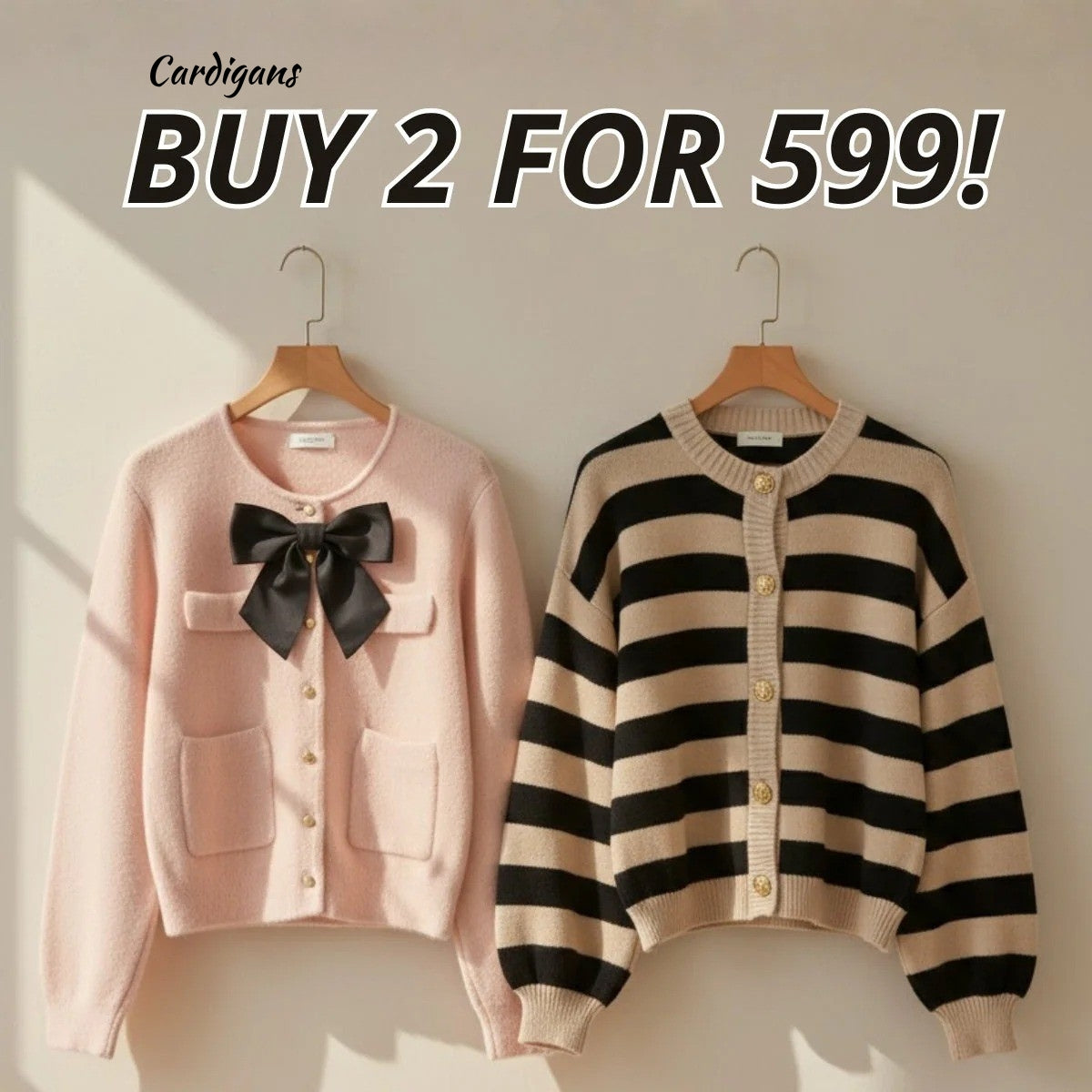 Premium 2 Pack Cardigan Set – Lightweight Warmth for Winter Days |WI-012