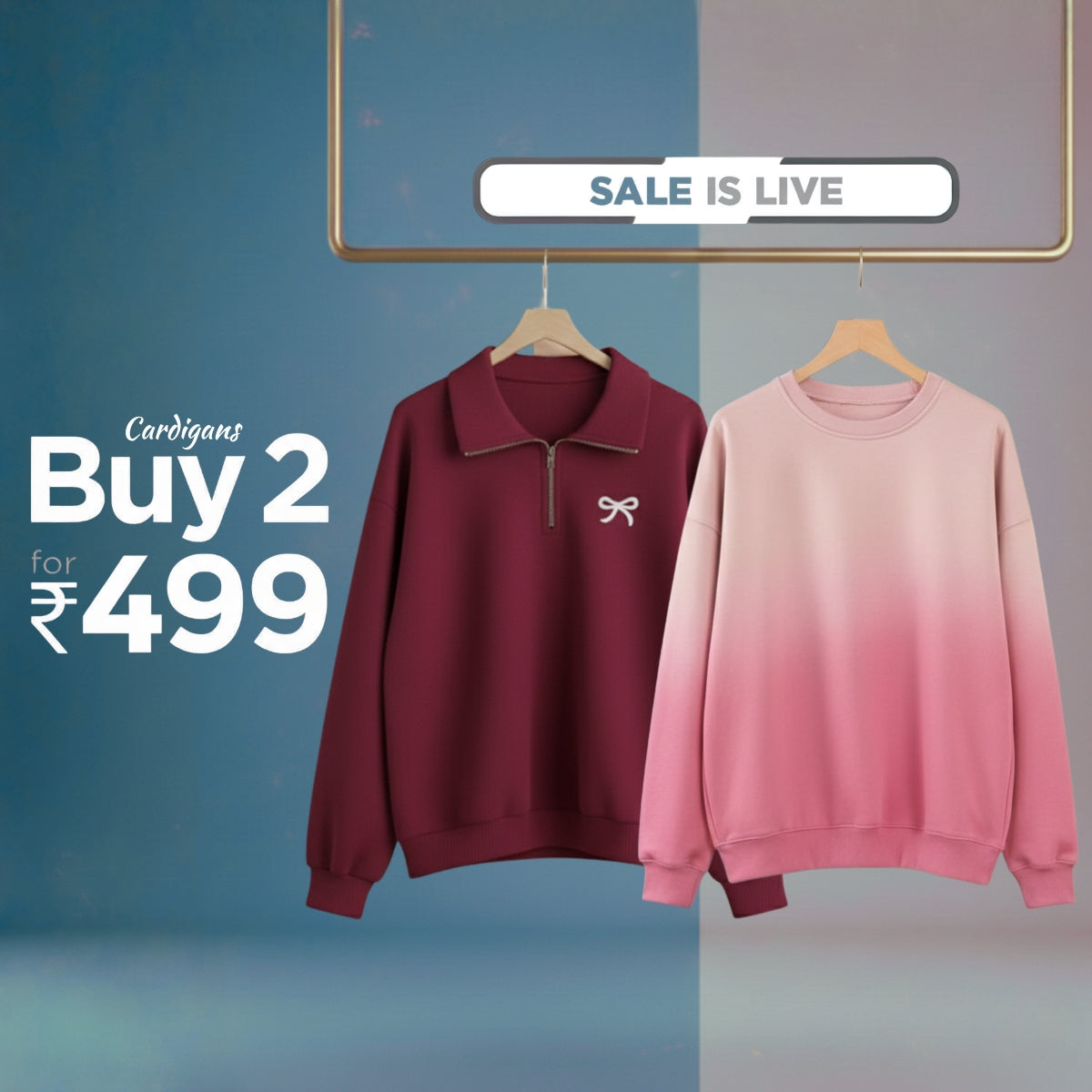 Combo of 2 Women's Cozy Sweatshirts | Stylish Winter Pack | SS-10