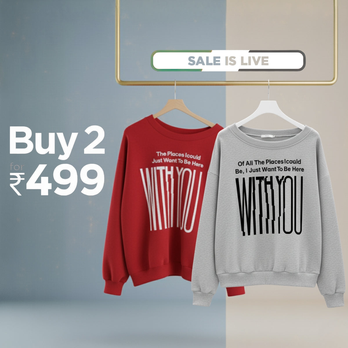 Combo of 2 Women's Cozy Sweatshirts | Stylish Winter Pack | SS-12