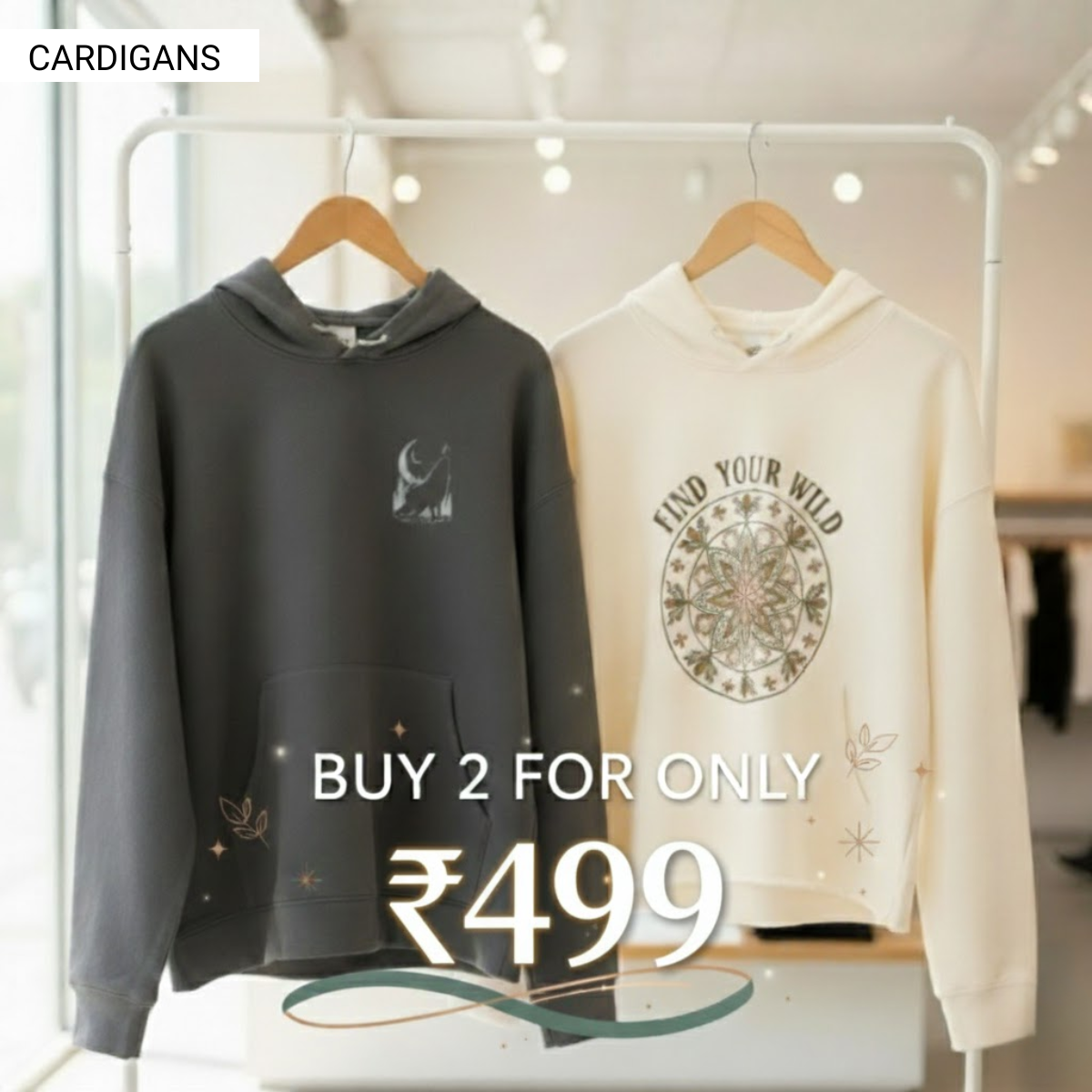 Combo of 2 Women's Cozy Hoodies | Stylish Winter Pack | CH-01