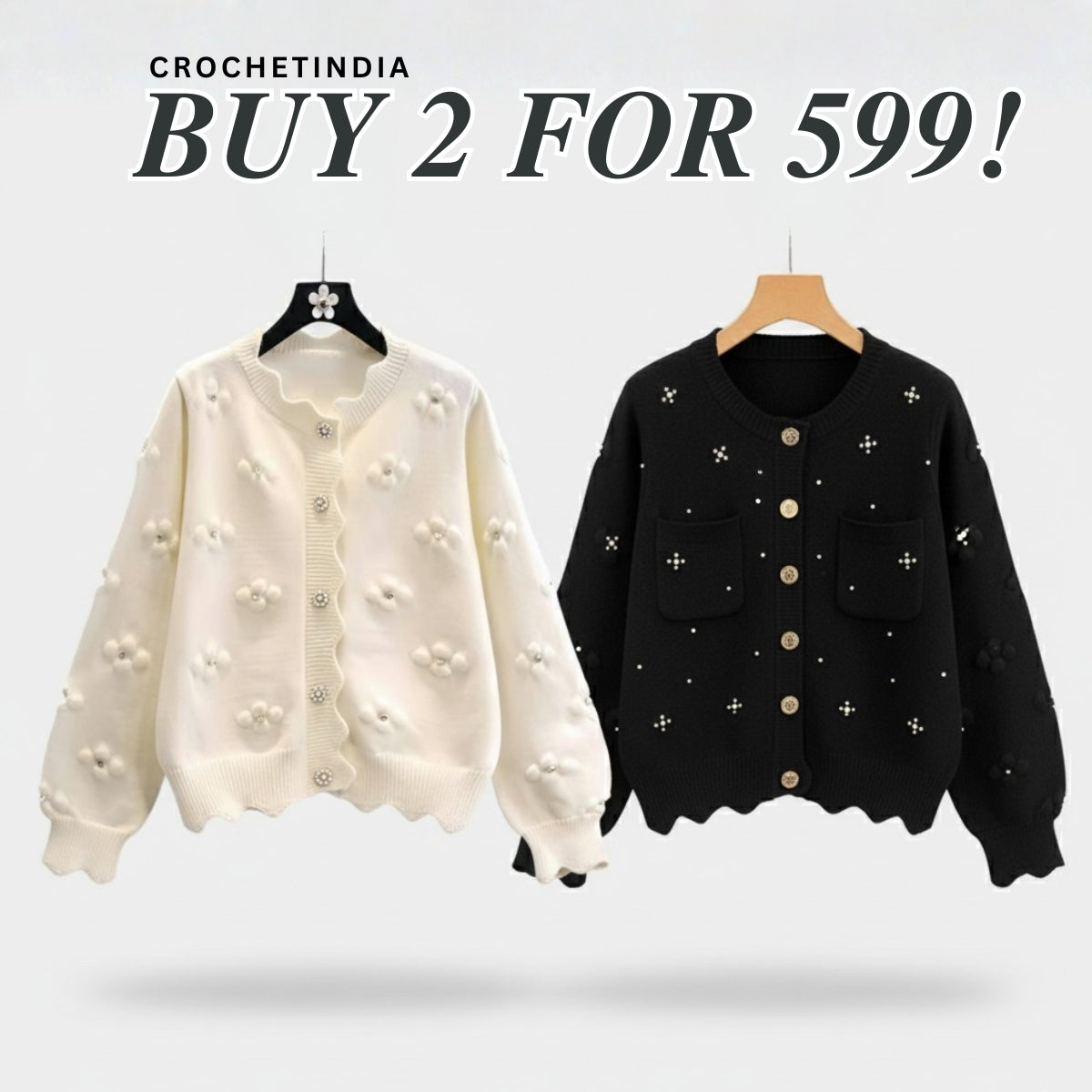Winter Ready Combo Cardigan Duo | Lightweight Comfort |C0-01